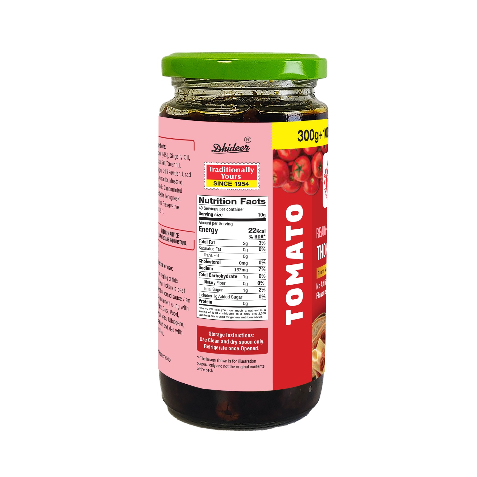 Tangy Tomato Chutney/Thokku 300g+100g - Image 2