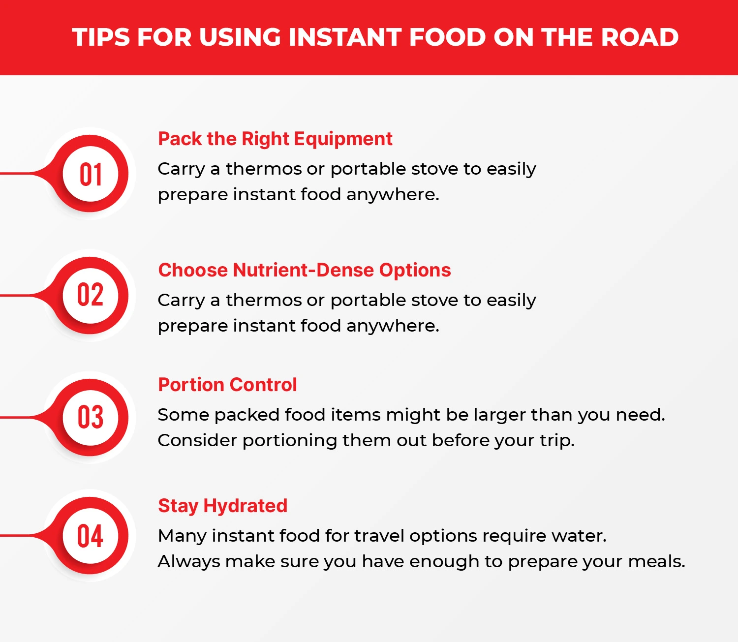 Instant Food for Travel