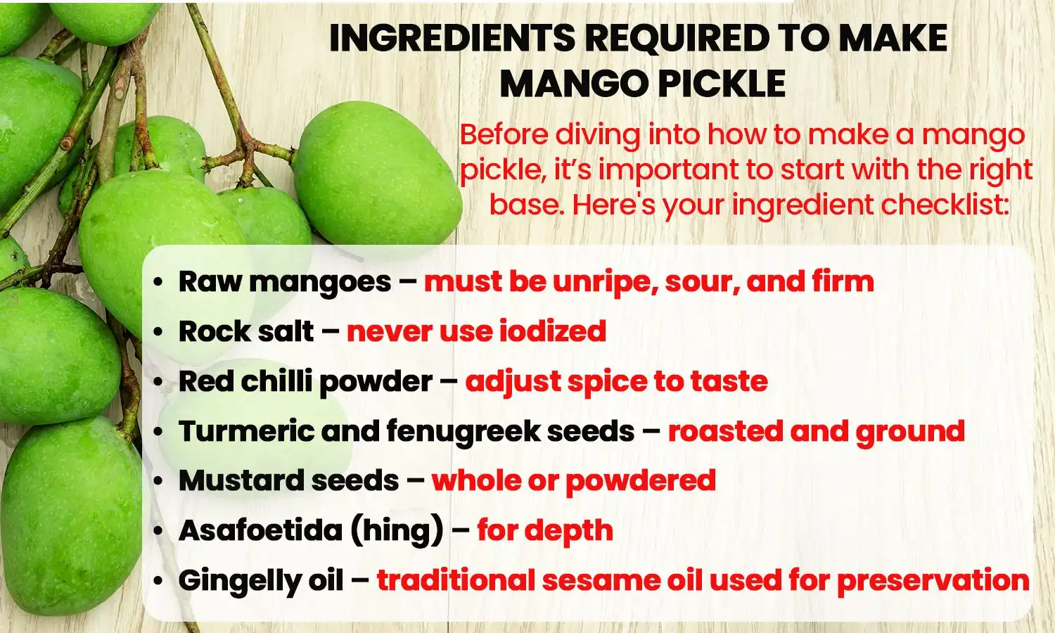 How to Make a Mango Pickle