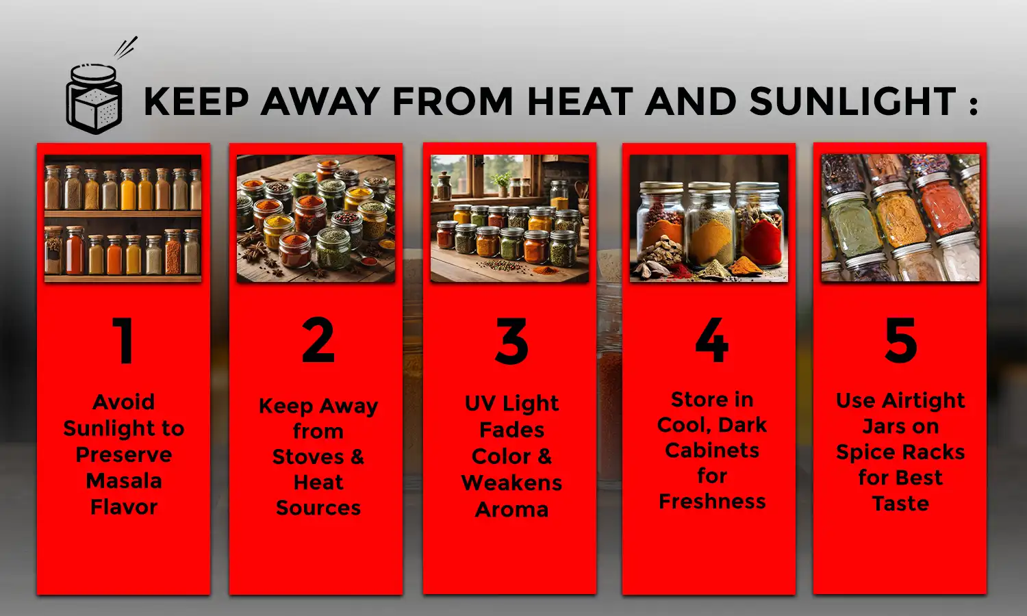 Storing Masala Powder