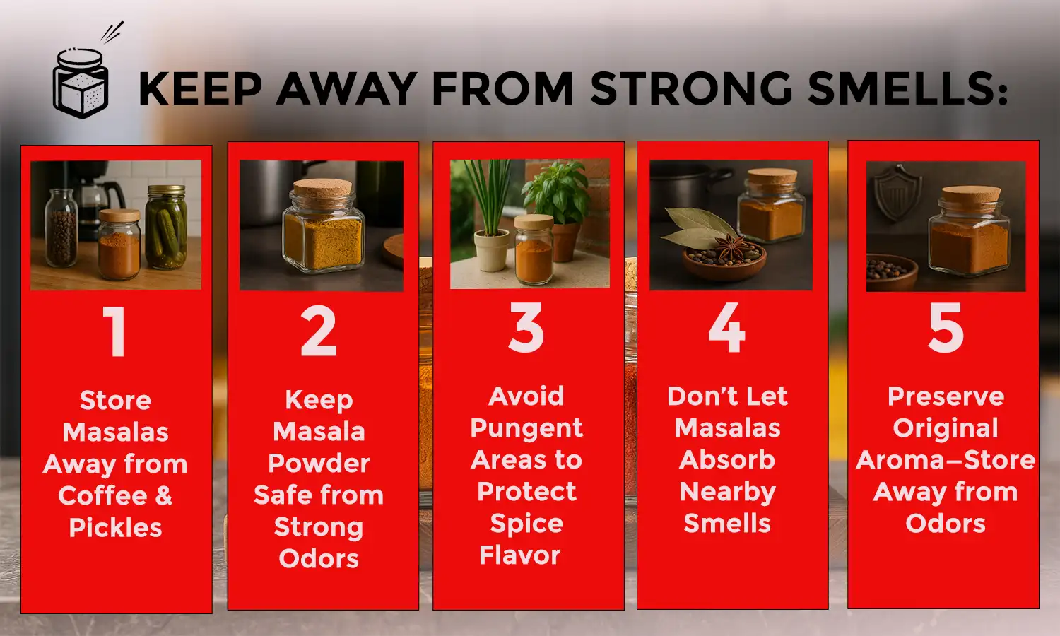 Storing Masala Powder