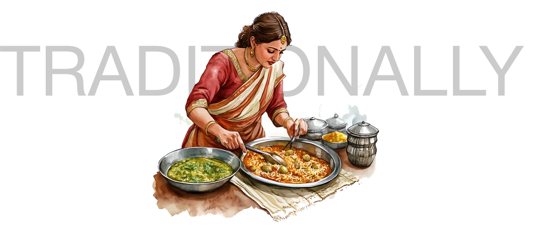Woman traditional cooking