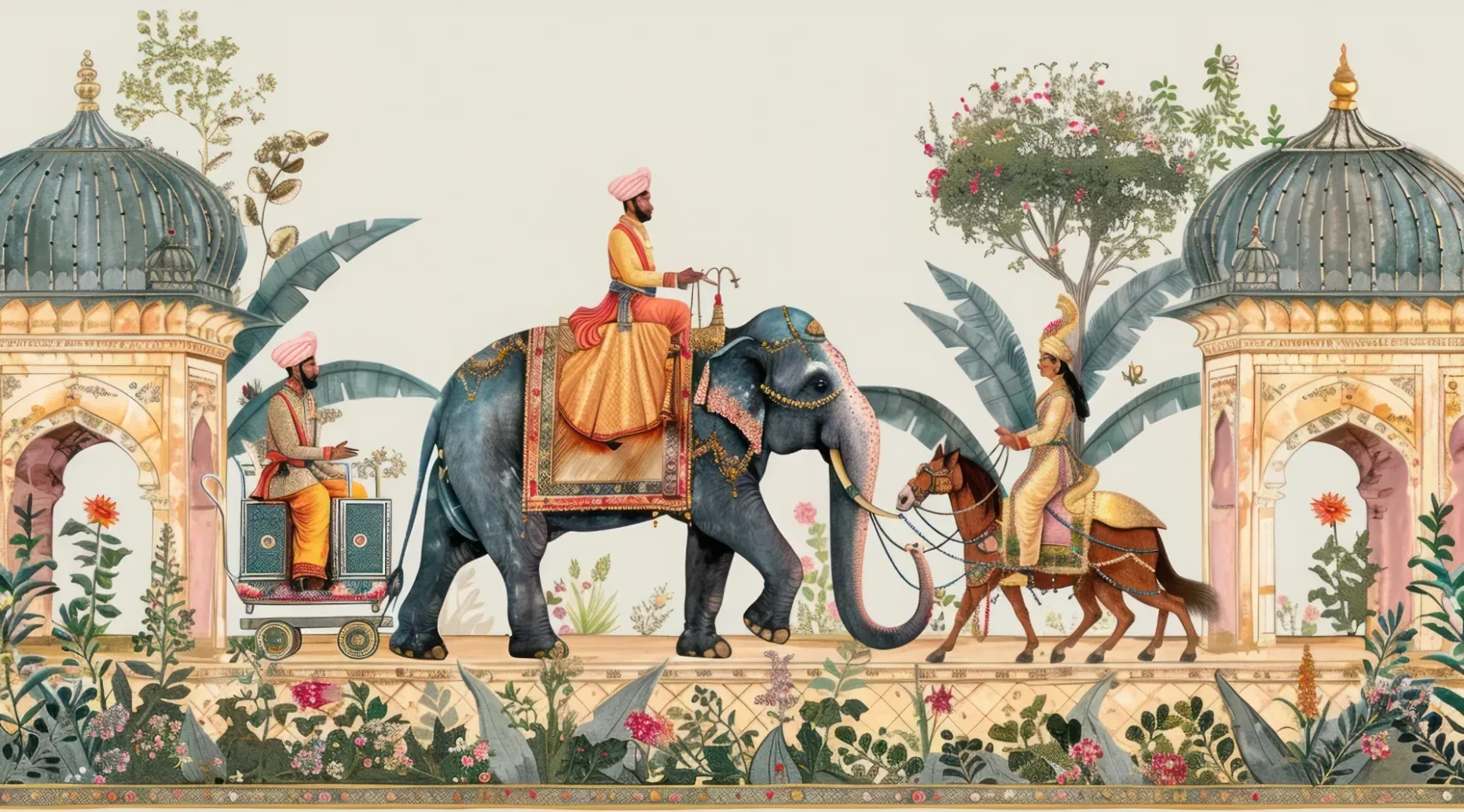 Traditional mughal elephants