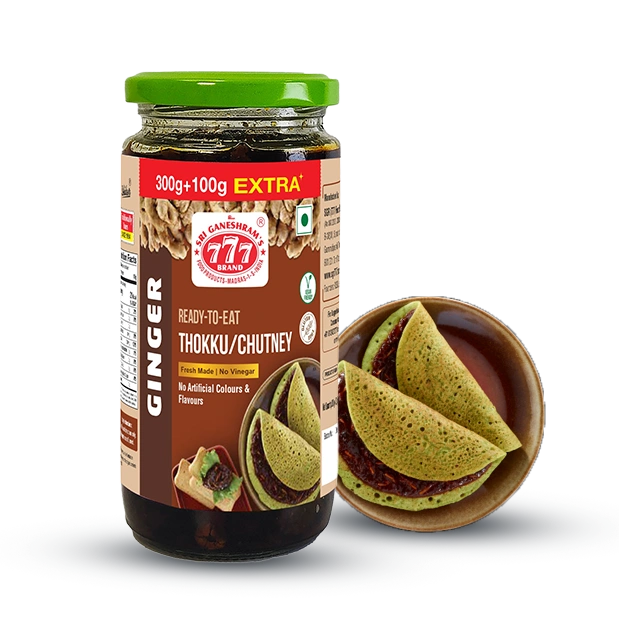 Spicy Ginger Chutney / Thokku recipe to add a zesty kick to your meals with bold, tangy flavors