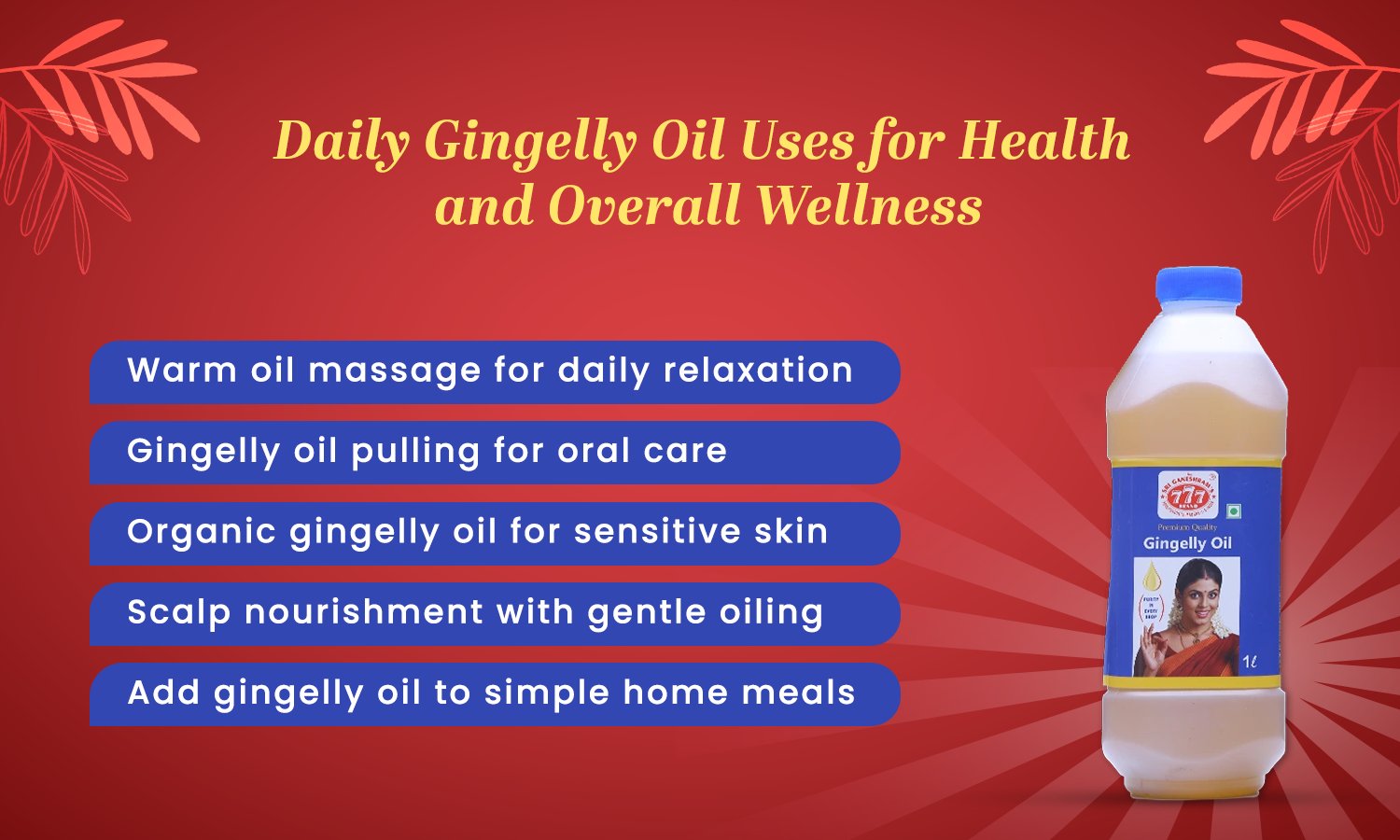 Daily Gingelly Oil Uses for Health