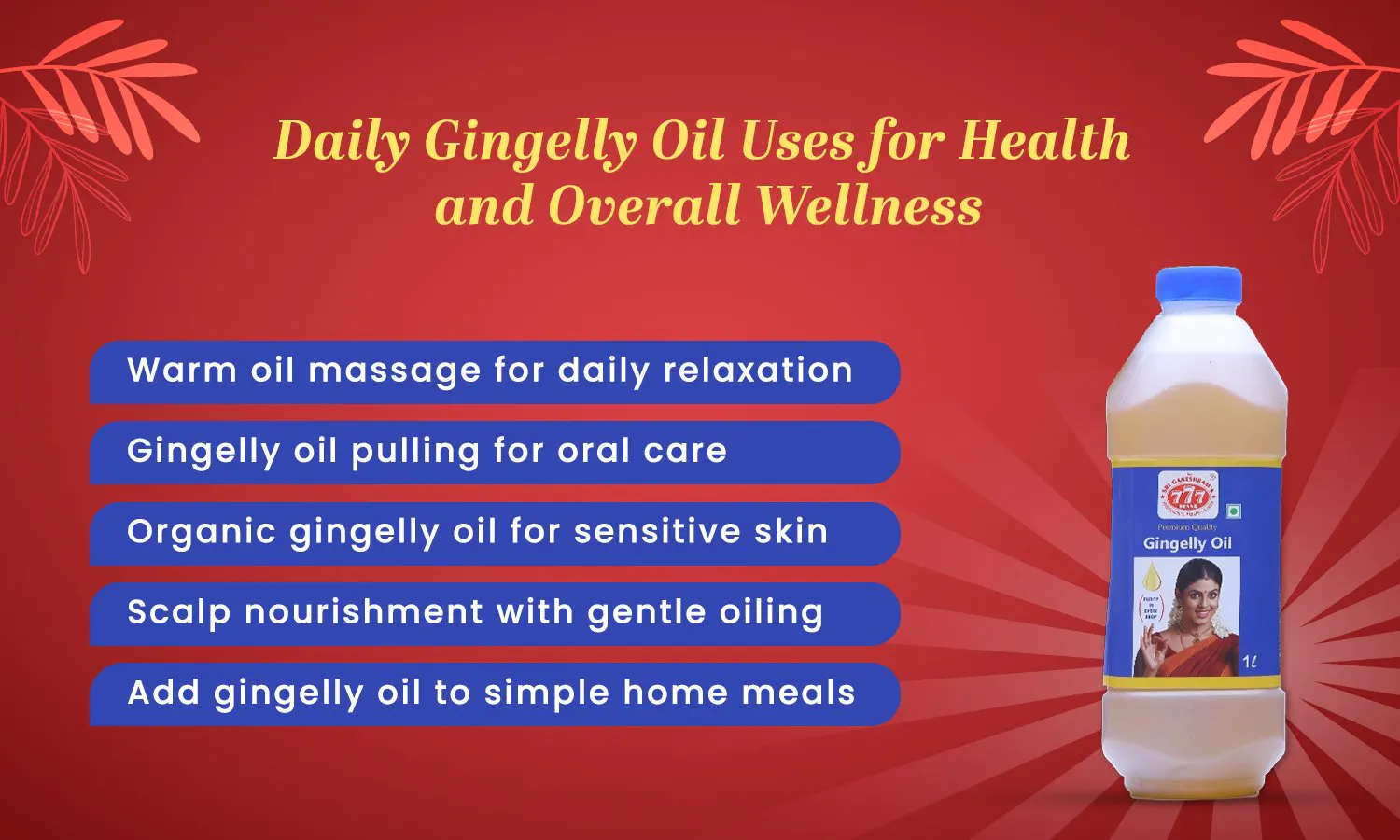 Daily Gingelly Oil Uses for Health