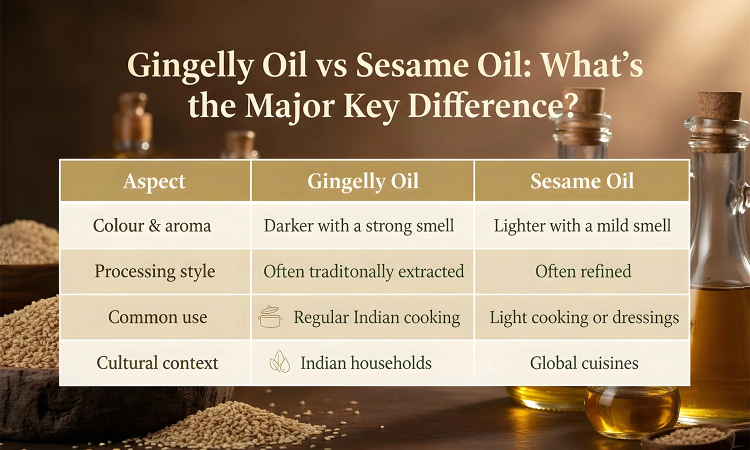 Gingelly Oil vs Sesame Oil