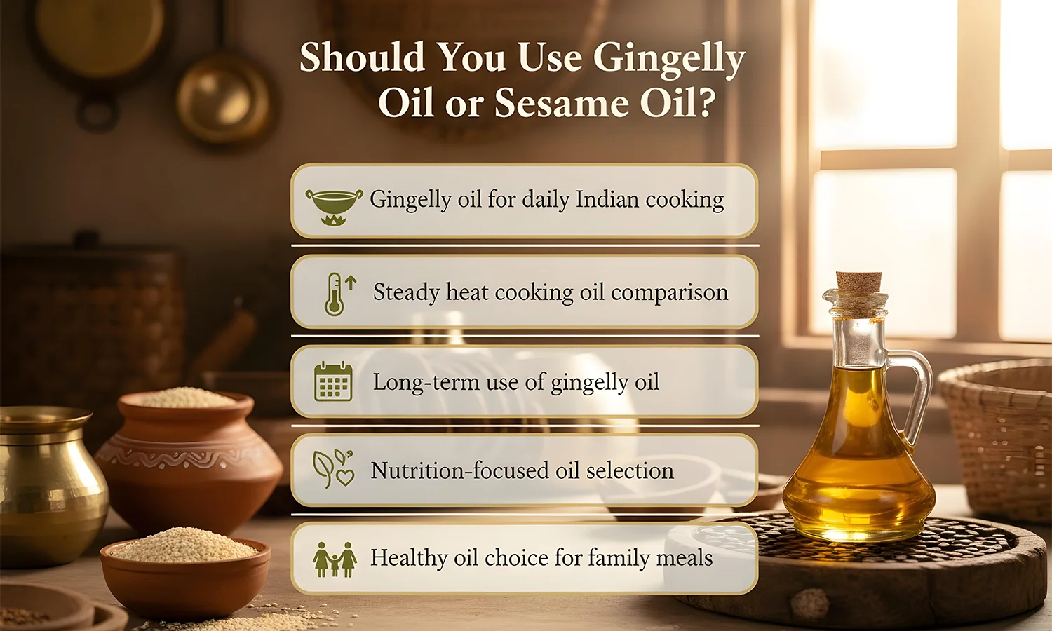 Gingelly Oil vs Sesame Oil