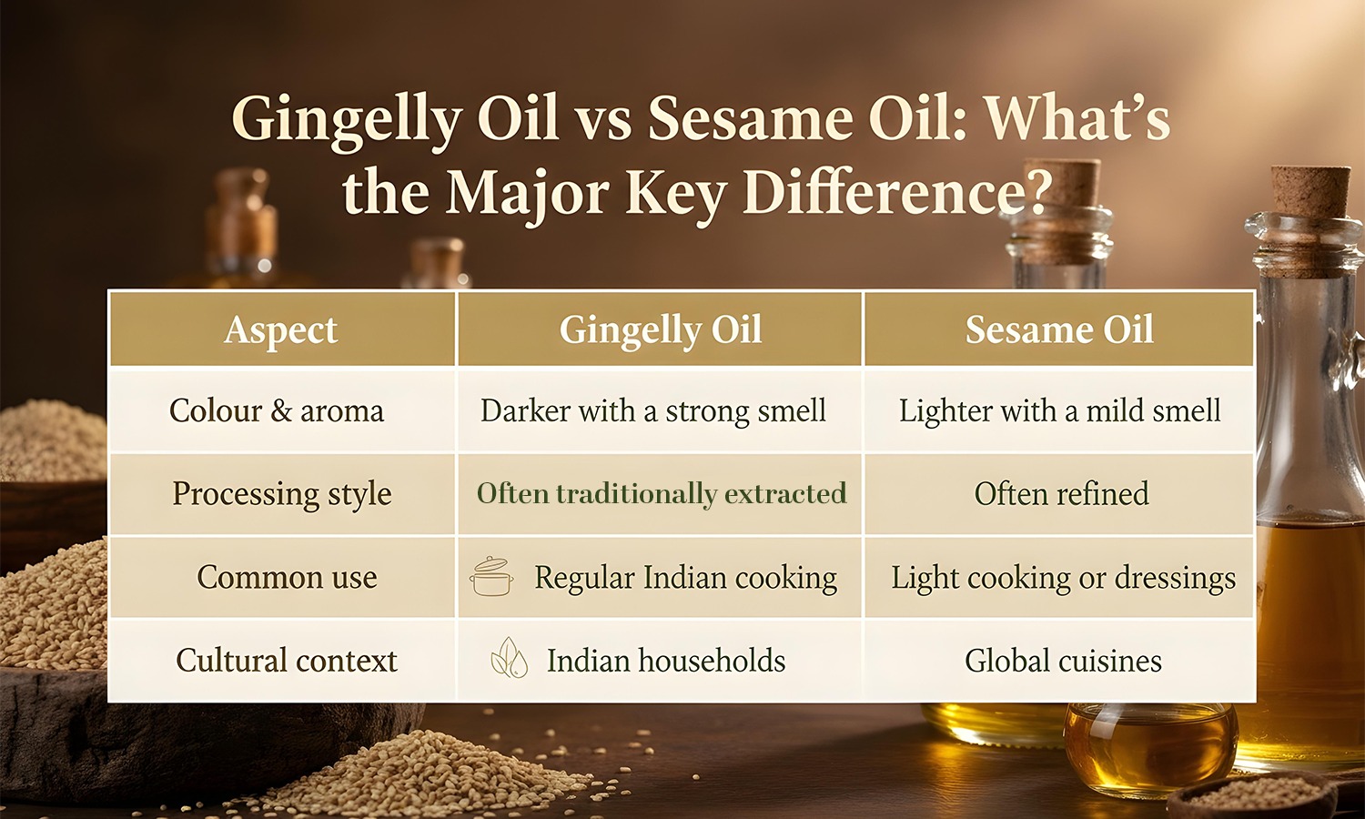 Gingelly Oil vs Sesame Oil