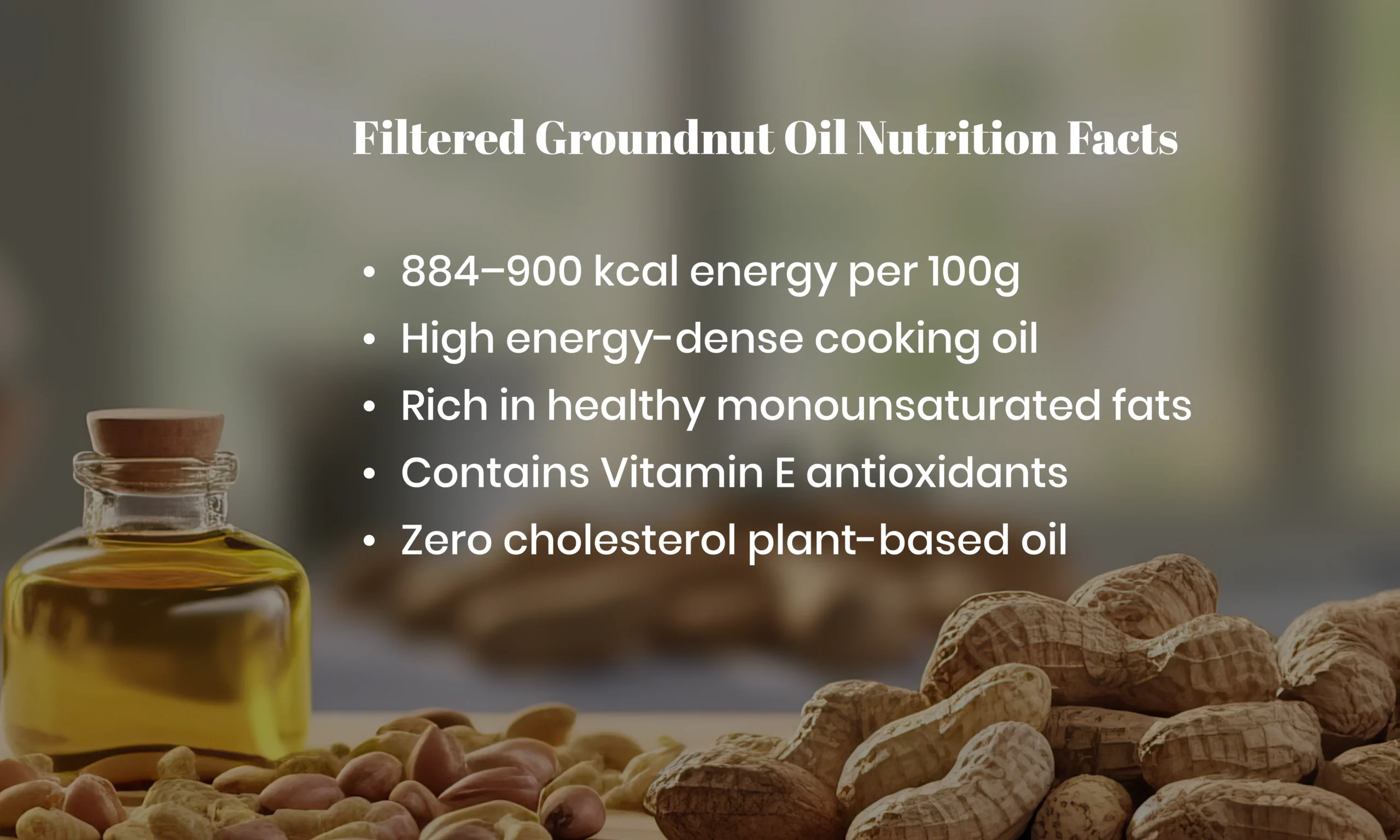 Filtered groundnut oil