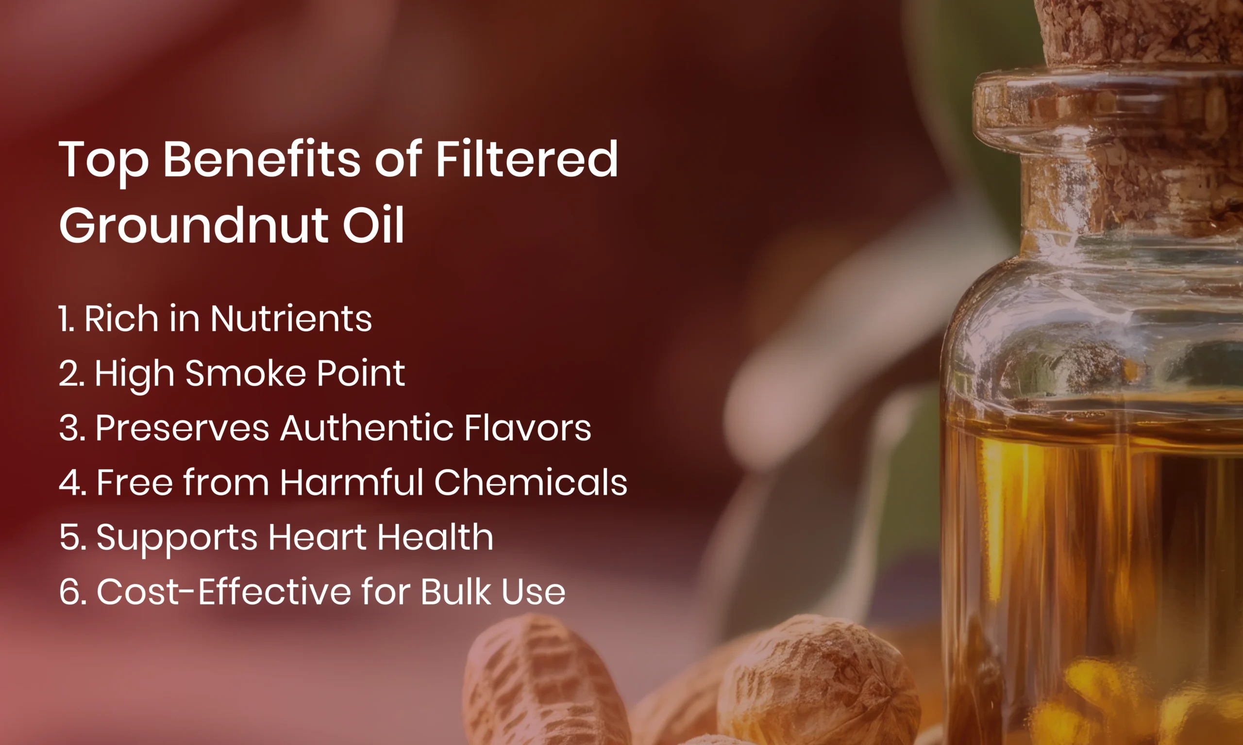 Filtered groundnut oil