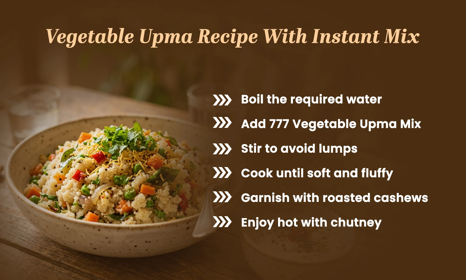 Vegetable Upma Recipe