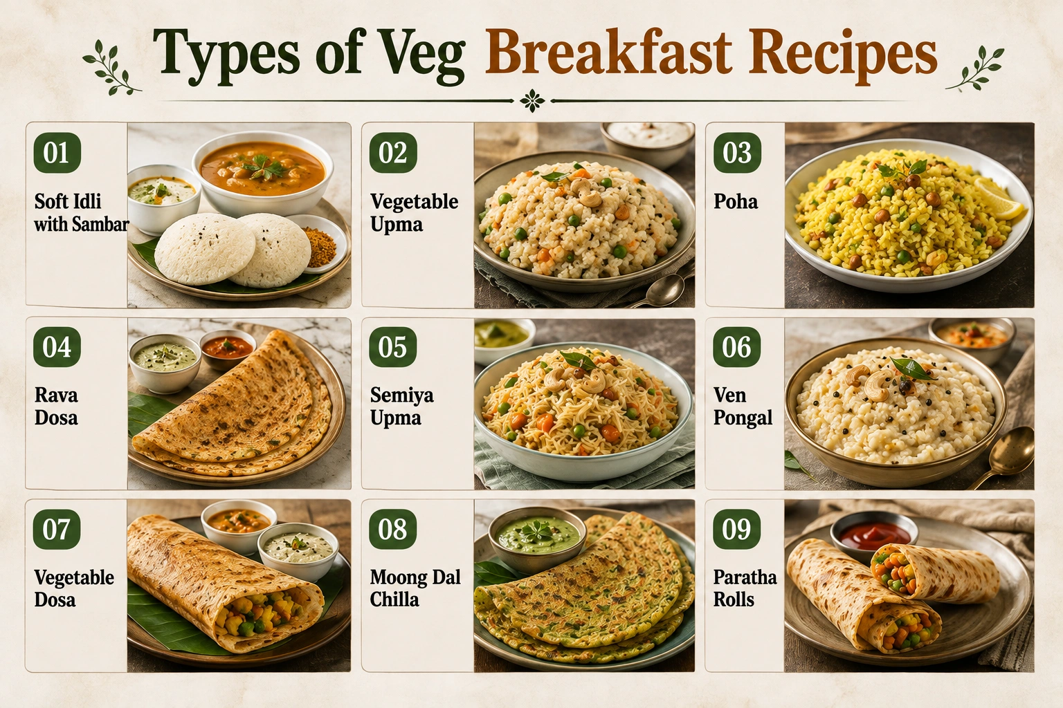veg breakfast recipes