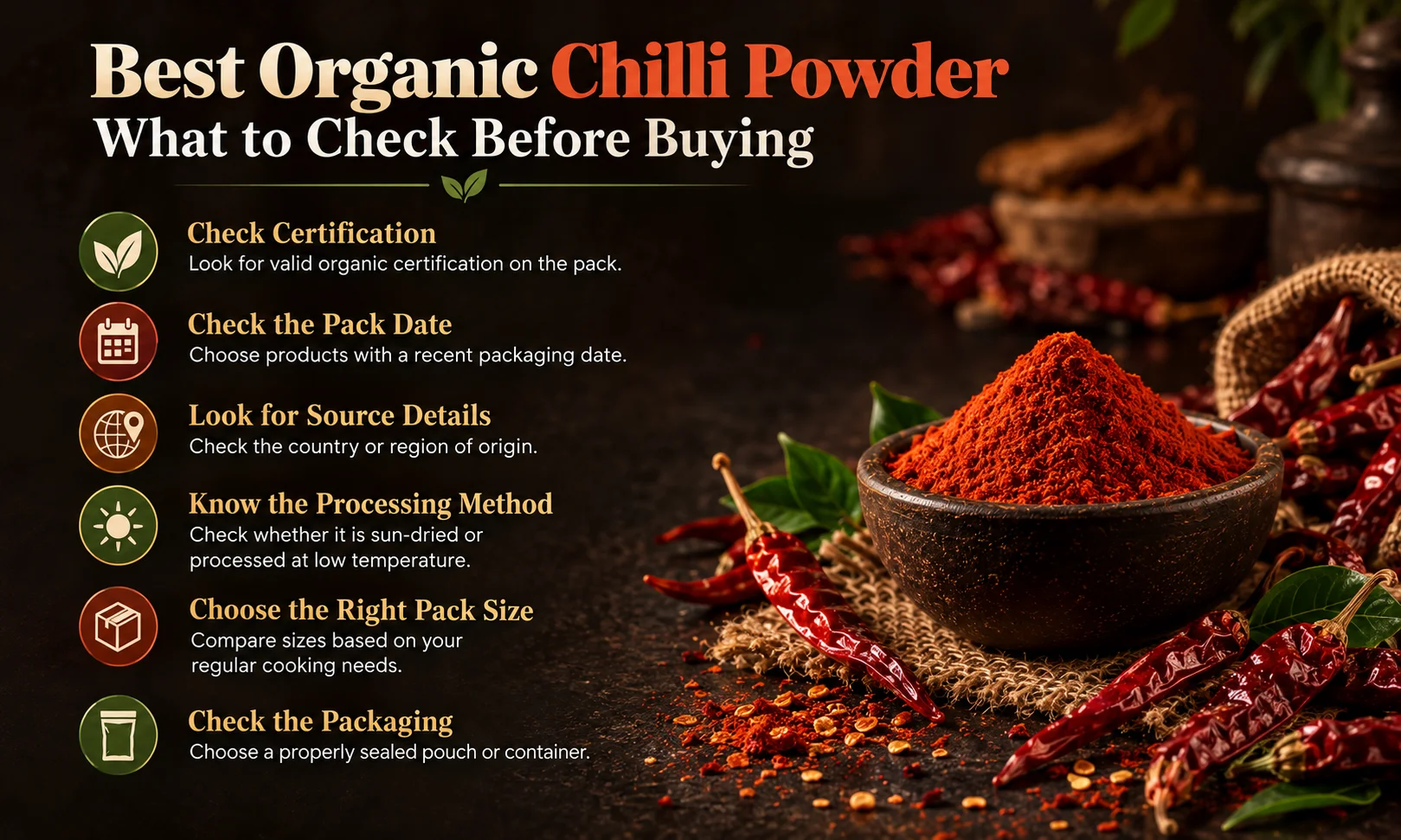 organic red chilli powder