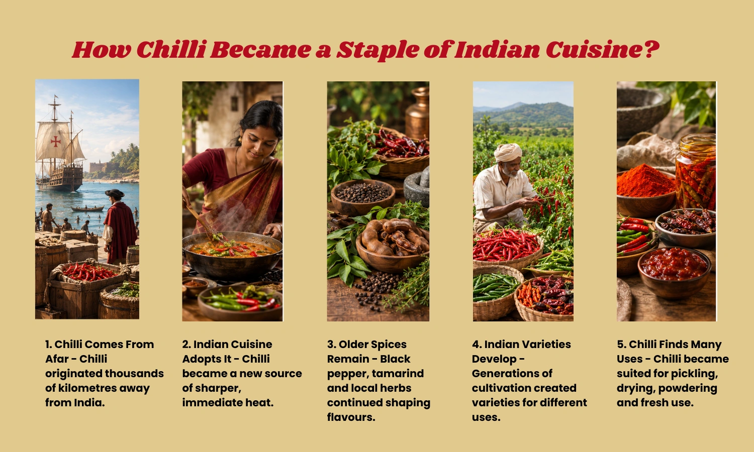 origin of chilli in india