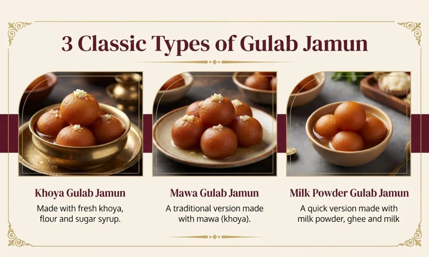 Types of Gulab Jamun