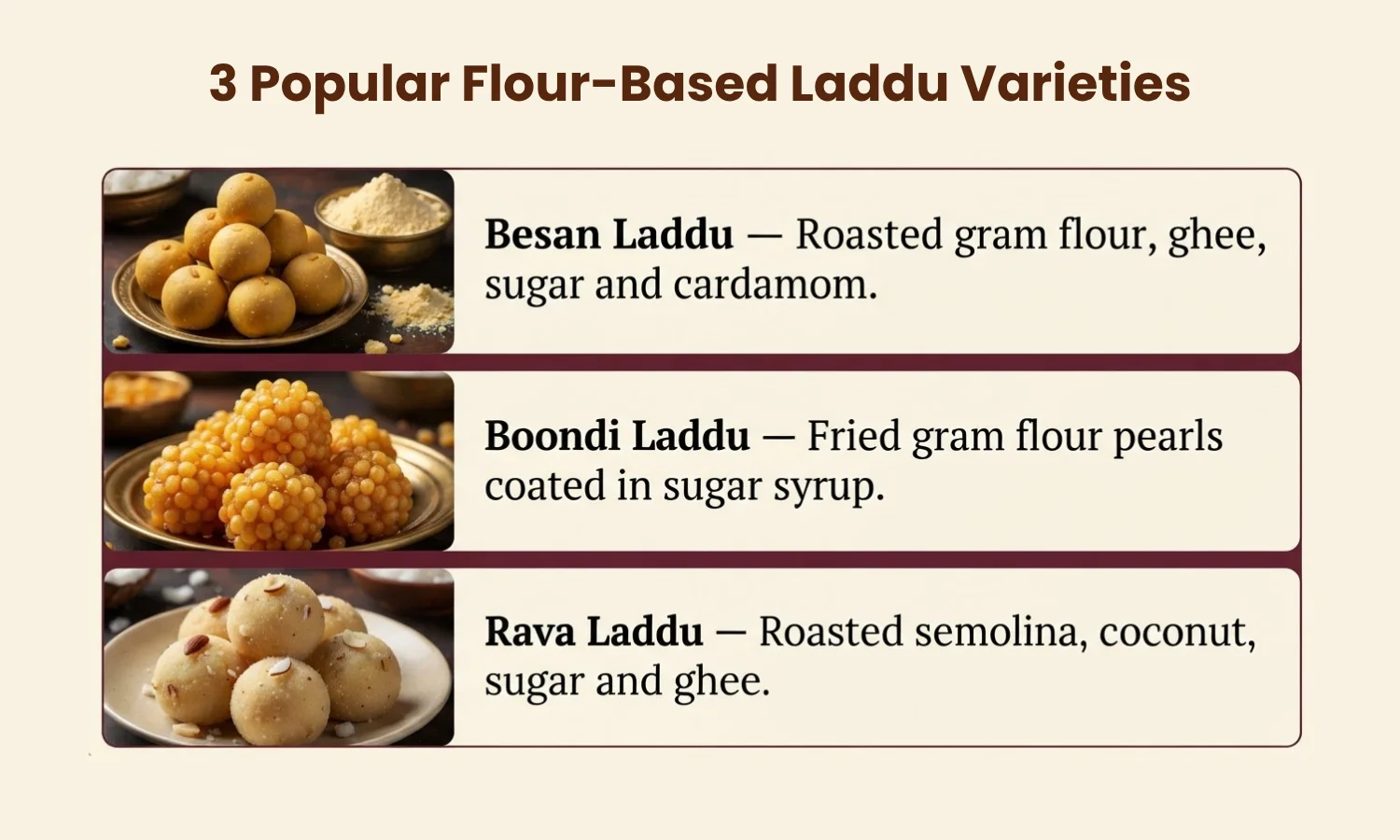 Types of Laddu